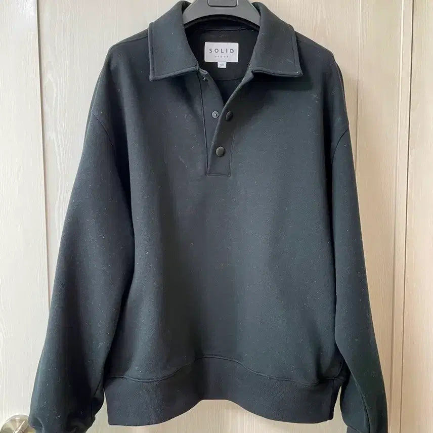 [BUNJANG] Solid Homme 24FW Collar Sweatshirt Size 48 / 솔리드옴므 24FW 카라맨투맨 48사이즈