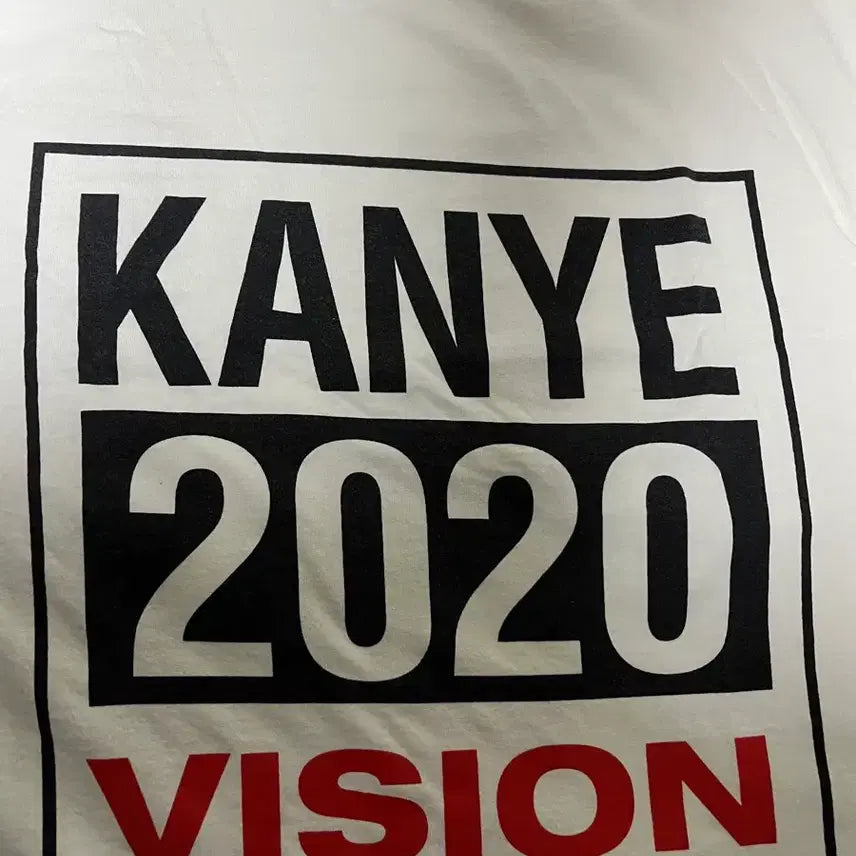 [BUNJANG] Kanye West 2020 Presidential Vision Short Sleeve T-Shirt White XL / 칸예웨스트 대선 2020 비전 숏슬리브 티셔츠 화이트 XL