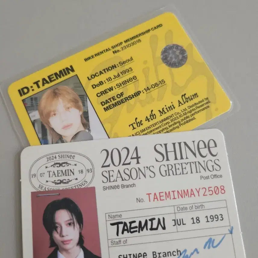 [BUNJANG] Taemin 2024 Season's Greetings Photocard / 태민 2024 시즌 그리팅등 포토카드