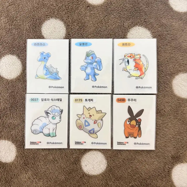 [BUNJANG] Pokemon 30th Anniversary Artwork Bread Stickers Bundle Set / 포켓몬스터 30주년 아트워크 띠부씰 일괄