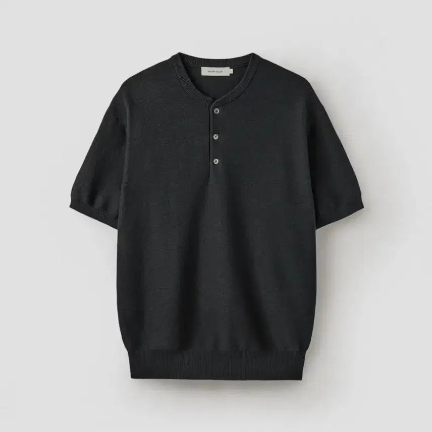 [BUNJANG] Unionblue Hard Twist Henley-Neck Knit Graphite / (L) 유니온블루 하드트위스트 헨리넥 니트 그라파이트