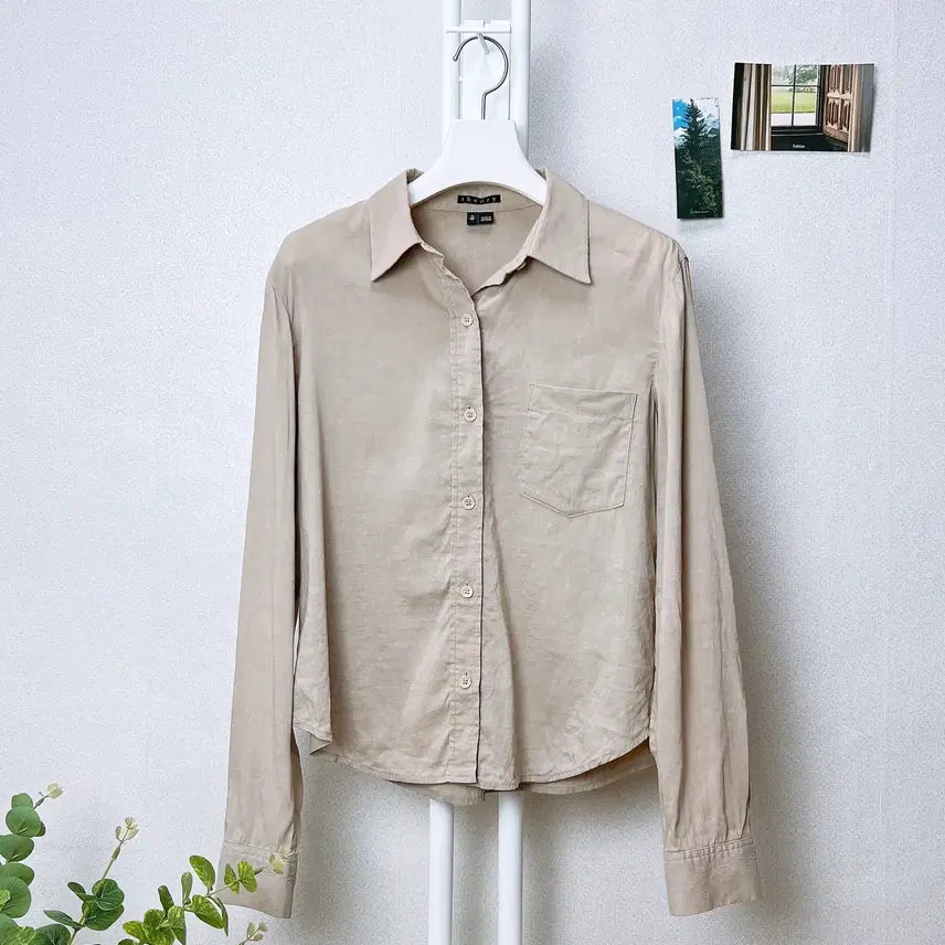 [BUNJANG] Theory Linen Shirt Blouse Size P (55) / 띠어리 린넨 셔츠 블라우스 55