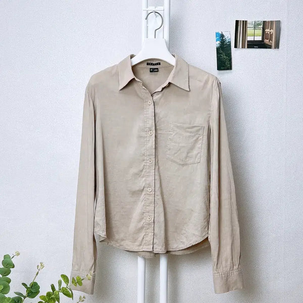 [BUNJANG] Theory Linen Shirt Blouse Size P (55) / 띠어리 린넨 셔츠 블라우스 55