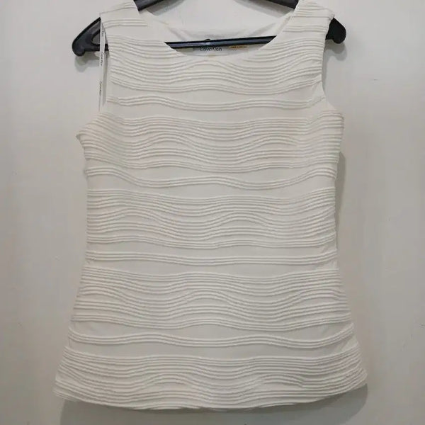 [BUNJANG] Calvin Klein Embossed Sleeveless Top / 캘빈클라인  Calvin Klein  엠보싱 민소매 탑