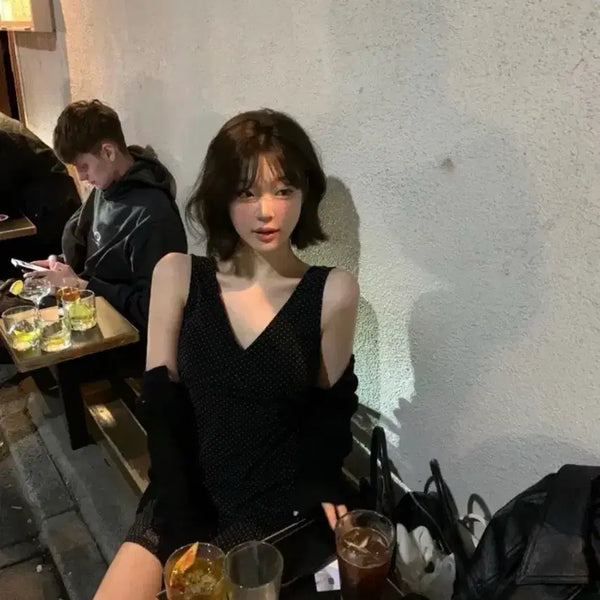 [BUNJANG] SoberShop Black Polka Dot Dress / 소버샵 블랙 토트원피스 새상품