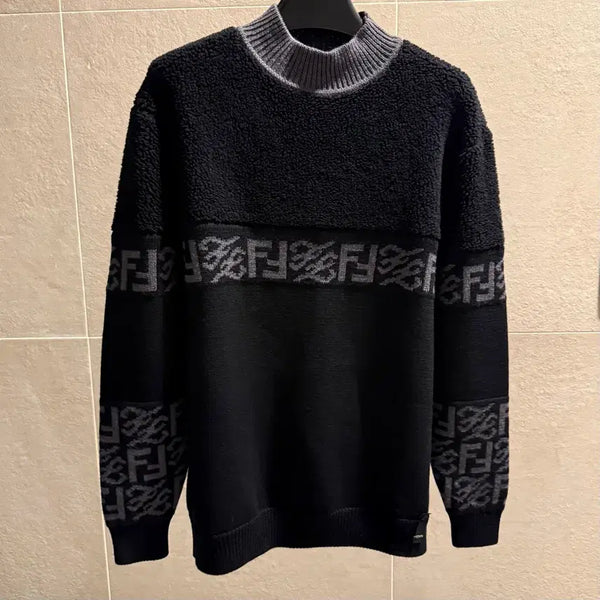 [BUNJANG] Fendi Logo Shearling Knit Size 52 / 펜디 로고 시어링 니트 [정품, 52]
