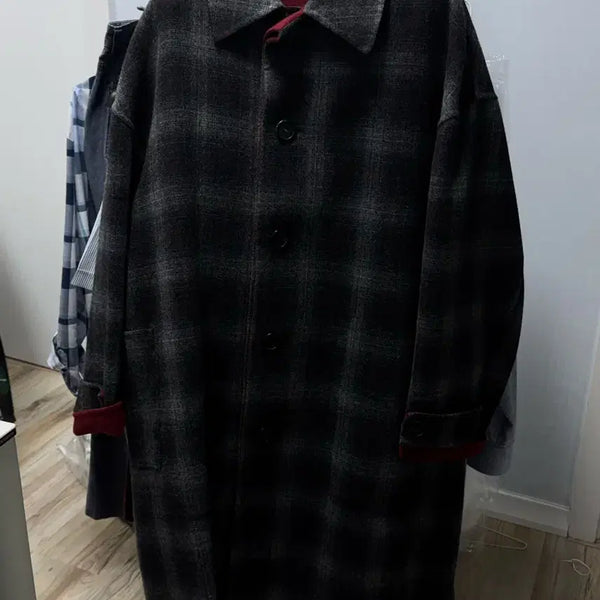 [BUNJANG] Songzio Homme Wool Cashmere Check Coat / [95] 송지오옴므 울 캐시미어 체크 코트