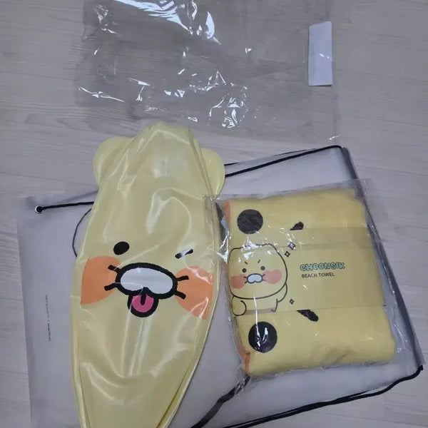 [BUNJANG] Paris Baguette Chunsik Summer Pop Package Beach Ball + Beach Towel + String Bag (Opened for Photography) / 촬영용-단순개봉}파리바게트 춘식이 썸머팝패키지 비치볼+비치타월+스트링백