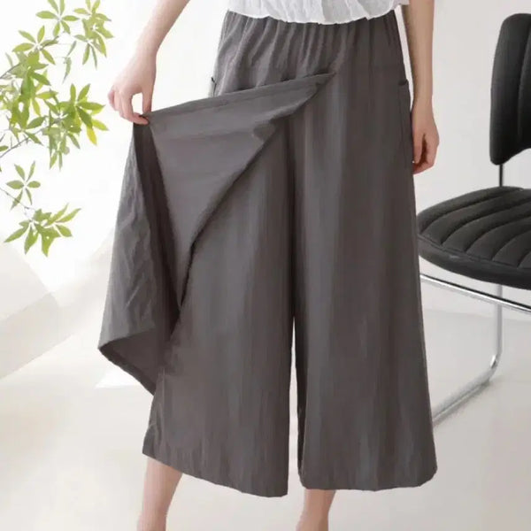 [BUNJANG] Coolmax Banding Wrap Style Skirt Pants / 쿨맥스 밴딩 랩스타일 치마바지