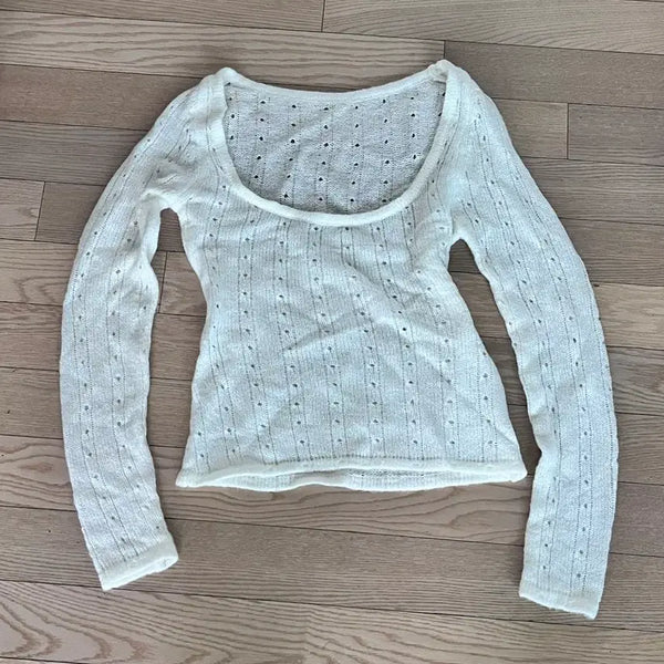 [BUNJANG] Vintage Slim Fit Onegyaru Knit / 빈티지 슬림핏 오네갸루 니트