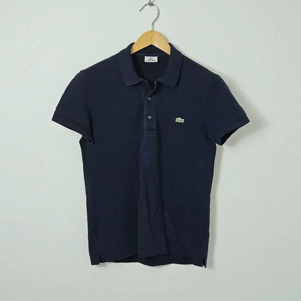 [BUNJANG] Lacoste Women's Navy Short Sleeve Polo Shirt / 라코스테 반팔 폴로 카라티 피케티 네이비 여성 90