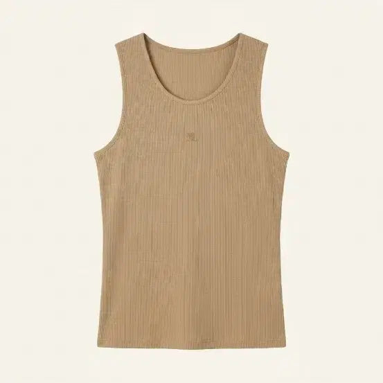 [BUNJANG] Nouvel L'Amour Ribbed Sleeveless T-Shirt Beige / 누벨루미에르 골지 민소매 나시 베이지