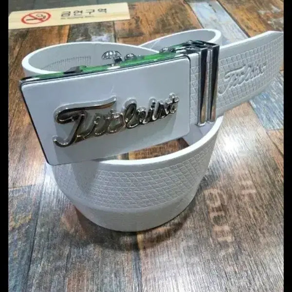 [BUNJANG] Titleist Automatic Buckle Belt White / 타이틀리스트 자동벨트 화이트 새상품