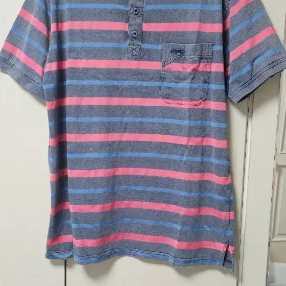 [BUNJANG] Jeep Striped Polo Shirt Men's / Jeep 카라티 스트라이프 남성 셔츠