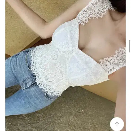 [BUNJANG] Moonfever Lace Camisole Blouse / 문피버 레이스 나시 블라우스 하이퀄 세렌디 러비러비 트레이낭