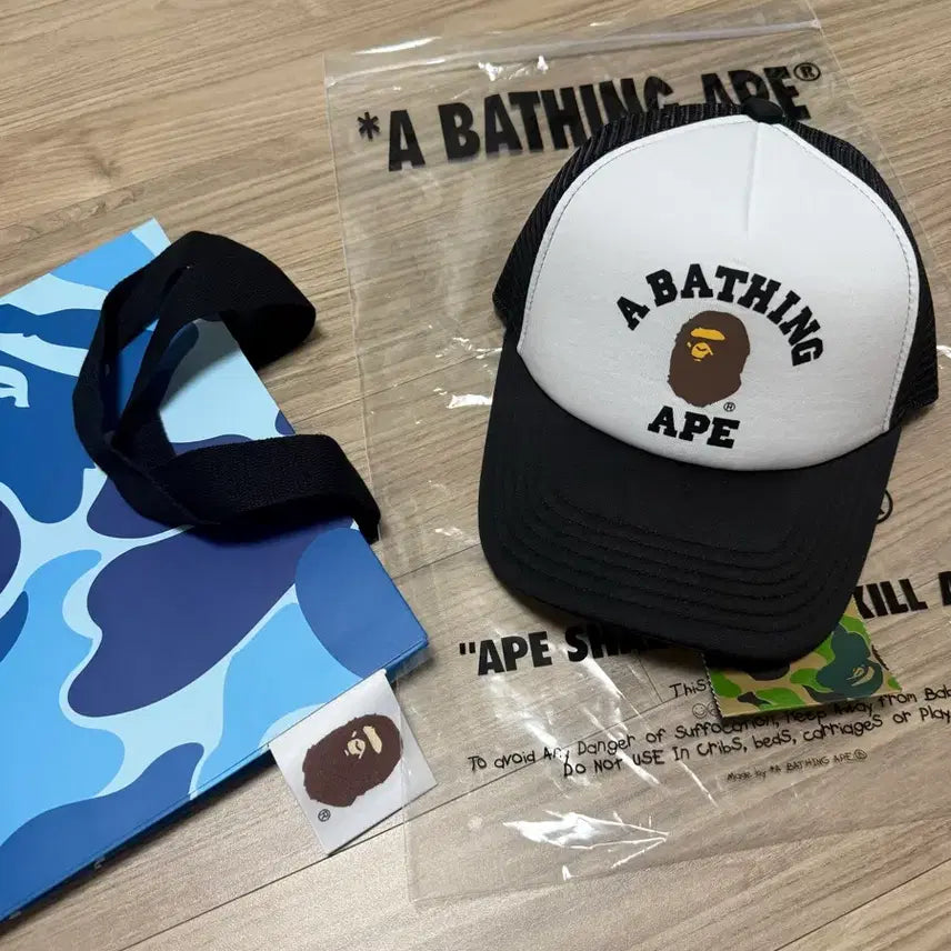 [BUNJANG] BAPE College Mesh Cap (Black) / 베이프 컬리지 메쉬 캡 (블랙)