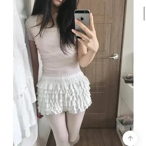 [BUNJANG] Espa Ningning Frill Mini Skirt Pants / 에이블리 에스파 닝닝 프릴 미니스커트팬츠