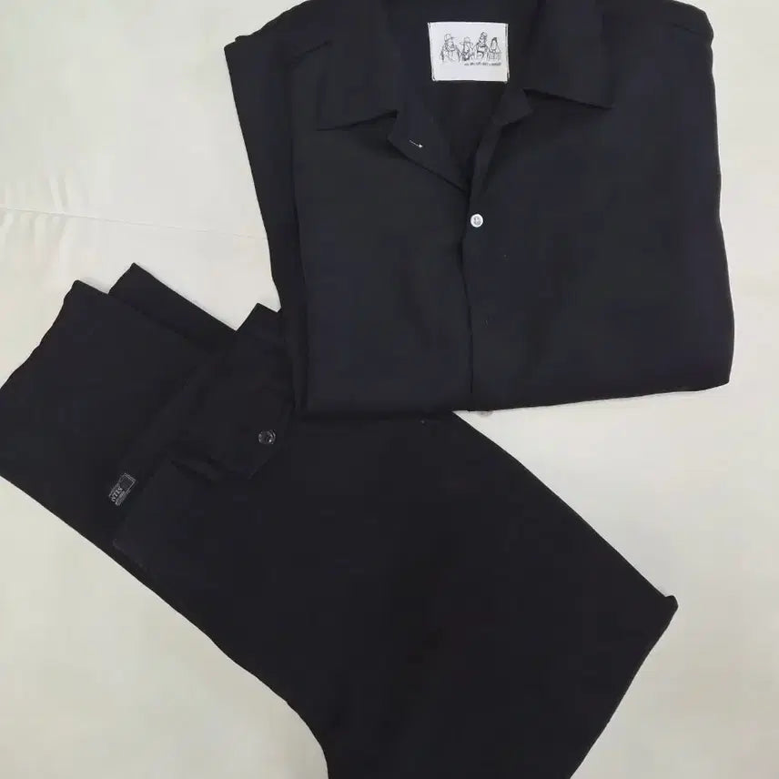 [BUNJANG] Black Shirt & Pants Set Size 38 / 블랙 셔츠 & 팬츠 세트 38싸이즈