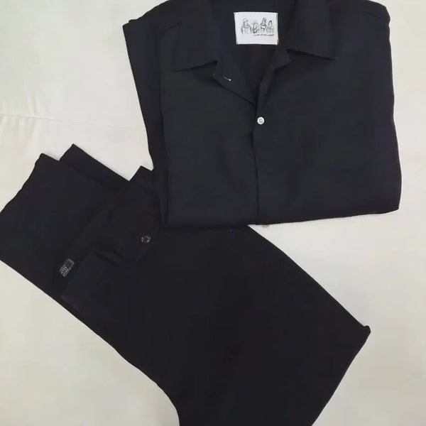 [BUNJANG] Black Shirt & Pants Set Size 38 / 블랙 셔츠 & 팬츠 세트 38싸이즈
