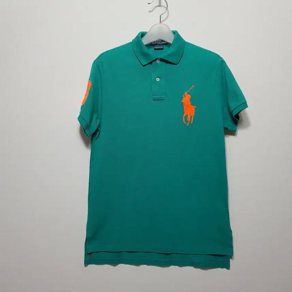 [BUNJANG] Polo Ralph Lauren Retro Big Pony Corduroy Short Sleeve Shirt Green S (95) / 폴로랄프로렌/레트로빅포니카라반팔/그린/S(95)/파라오쇼핑