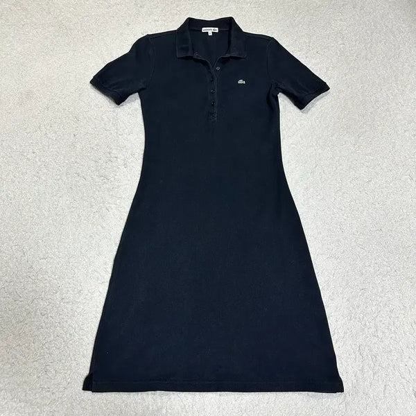 [BUNJANG] Lacoste Women's Black Polo Dress / 라코스테 여성 카라 원피스 블랙 36