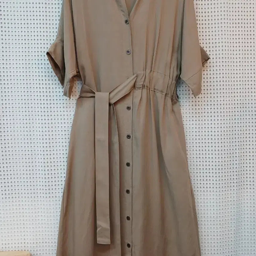 [BUNJANG] KIPA Beige Linen Shirt Dress M / kipa  베이지색 셔츠 원피스 M정도