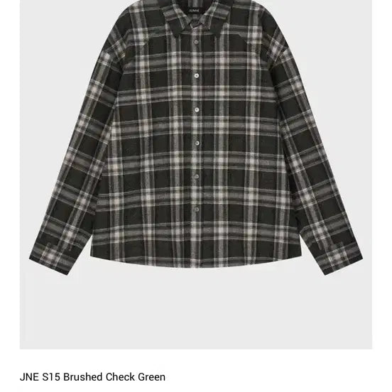 [BUNJANG] Junne S15 Brushed Check Green M / 준느 s15 브러쉬드 체크 그린 M
