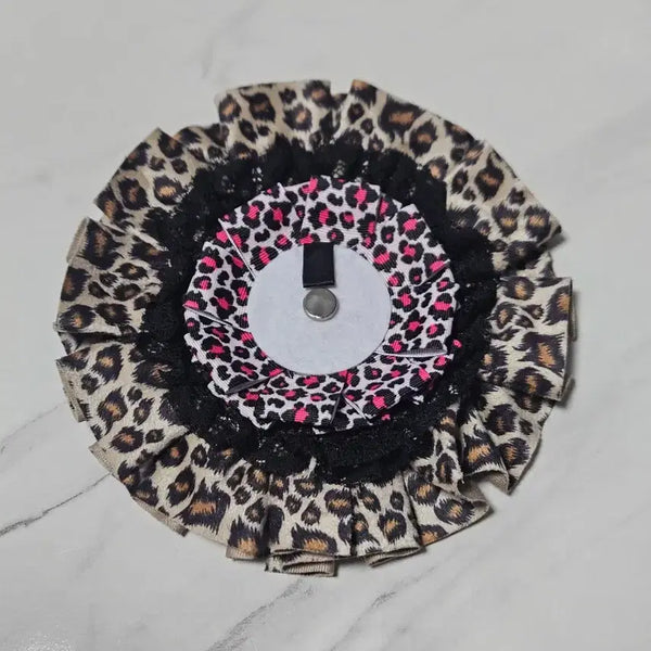 [BUNJANG] Handmade Ita Bag Rosette Brooch - Galu Pink / (추가금X) 수제 핸드메이드 이타백 리본 로제트 브로치 ㅡ 갸루 핑크