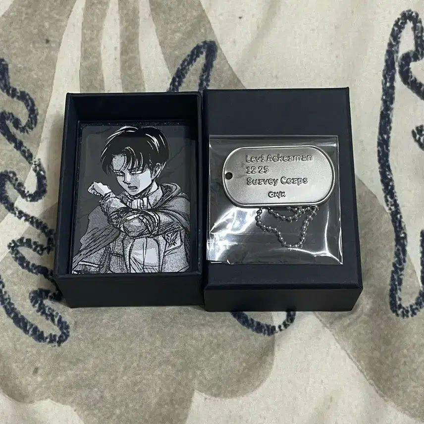 [BUNJANG] Attack on Titan Levi Ackerman Dog Tag Merchandise / 진격거 리바이 군번줄 굿즈