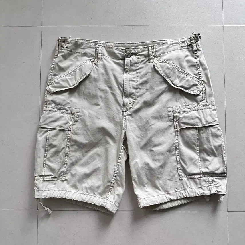 [BUNJANG] Polo Ralph Lauren 00s Ripstop Military Cargo Shorts Beige / 00s [34] 폴로 랄프로렌 립스탑 밀리터리 카고 반바지 베이지