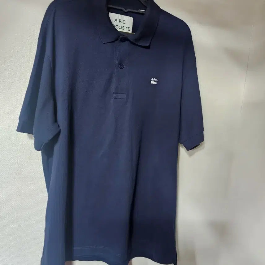[BUNJANG] A.P.C. x Lacoste Navy Pique Polo Shirt / 아페쎄 *라코스테  pk셔츠  a.p.c lacoste