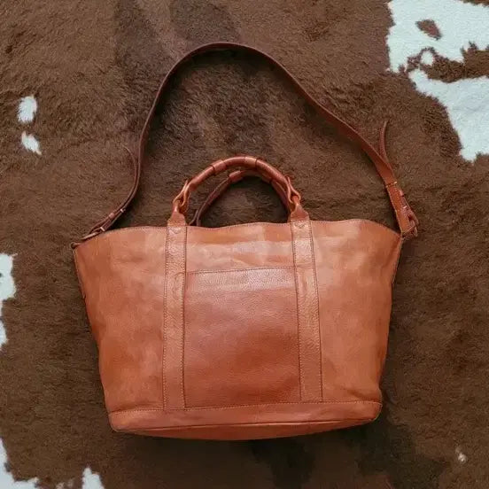 [BUNJANG] Genten Leather Tote & Shoulder Bag / genten 레더 토트&숄더백