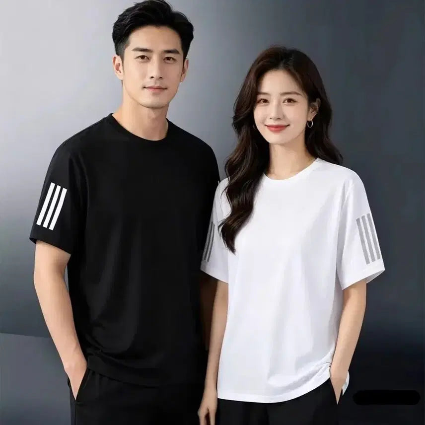 [BUNJANG] Men's Summer Cool Mesh Training Short Sleeve T-Shirt / 남성 여름 시원한 쿨 트레이닝 반팔 티셔츠