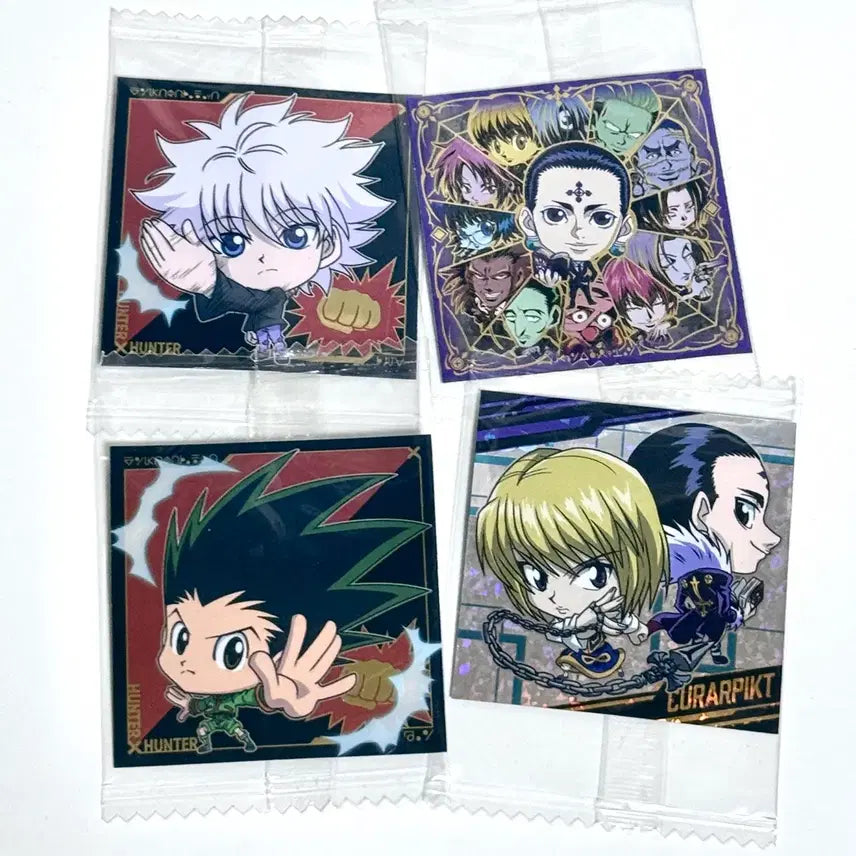[BUNJANG] Hunter x Hunter Phantom Troupe Chrollo Kirua Krpika Gon Wehas Seal Sticker Set / 헌터헌터 크라피카 곤 클로로 키르아 환영여단 웨하스 씰 스티커