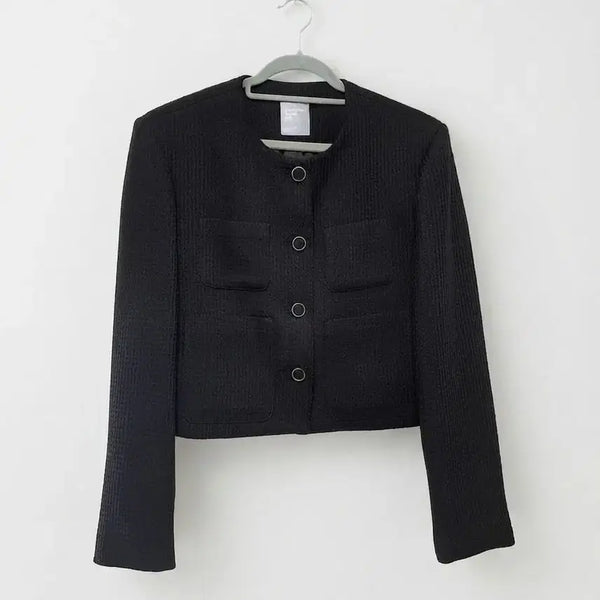 [BUNJANG] 8 Seconds Black Tweed Jacket (Approx. Size 66) / 에잇세컨즈 블랙 트위드 자켓 (~66사이즈)
