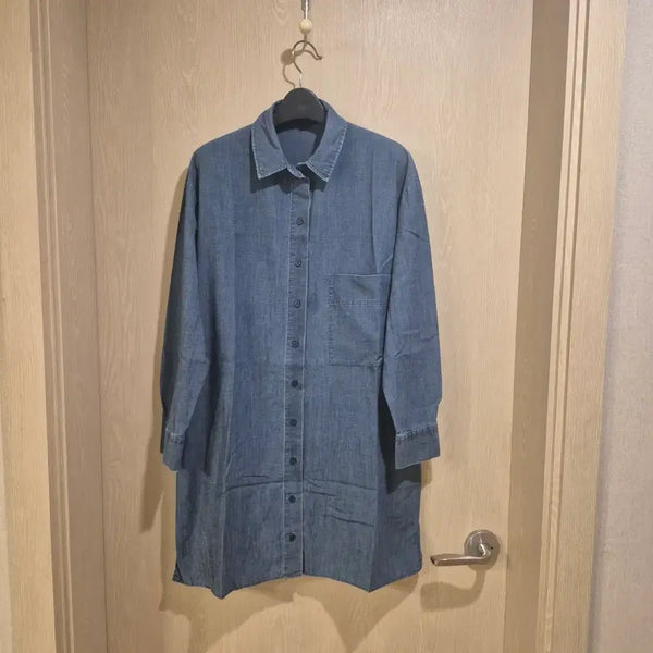 [BUNJANG] COS. Washed Denim Jacket Shirt Dress - Size L / COS. 청량한 워싱 청자켓 셔츠 원피스사이즈L