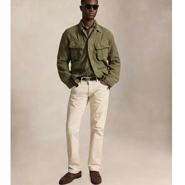 [BUNJANG] Polo Ralph Lauren Cream Regular Rise Straight Fit Jeans 34x30 / 폴로 랄프로렌 크림색 레귤러 라이즈 스트레이트 핏 청바지 34x30