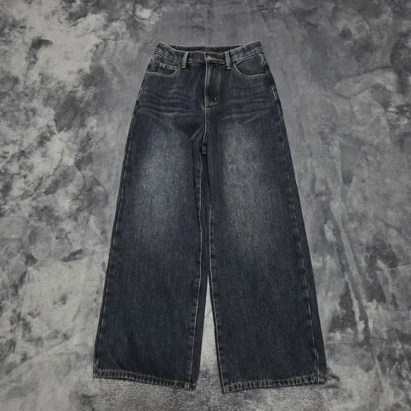 [BUNJANG] Women's Fleece Wide Leg Denim Pants / (M)여성 기모 와이드 데님 팬츠