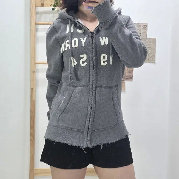 [BUNJANG] Abercrombie & Fitch Hoodie Zip-Up Grey (Size S) / [프립]S/아베크롬비 앤 피치 후드집업 그레이