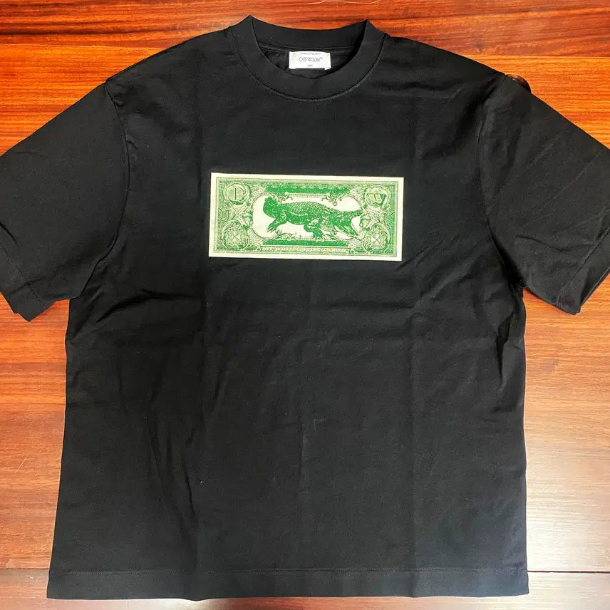 [BUNJANG] Off-White Black Banknote Arrow Skate Short Sleeve T-Shirt / 오프화이트 뱅크노트 애로우 스케이트 반팔 티셔츠 블랙
