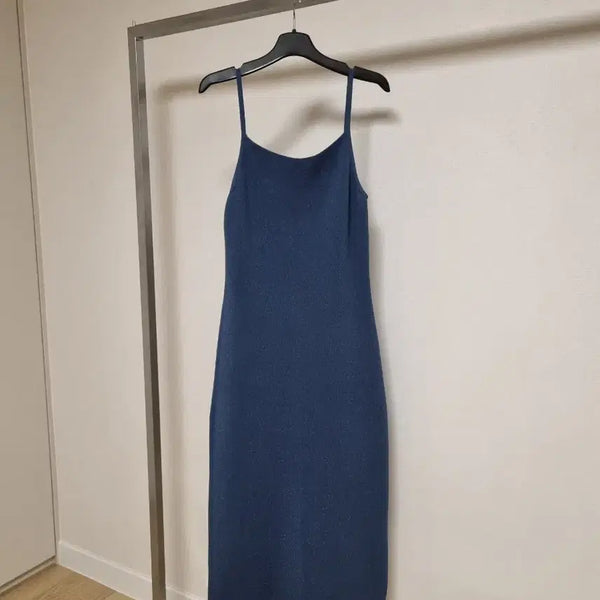 [BUNJANG] COS Blue Metallic Thread Long Dress XS / COS 블루  롱  원피스(은은하게 반짝 빛나요 )