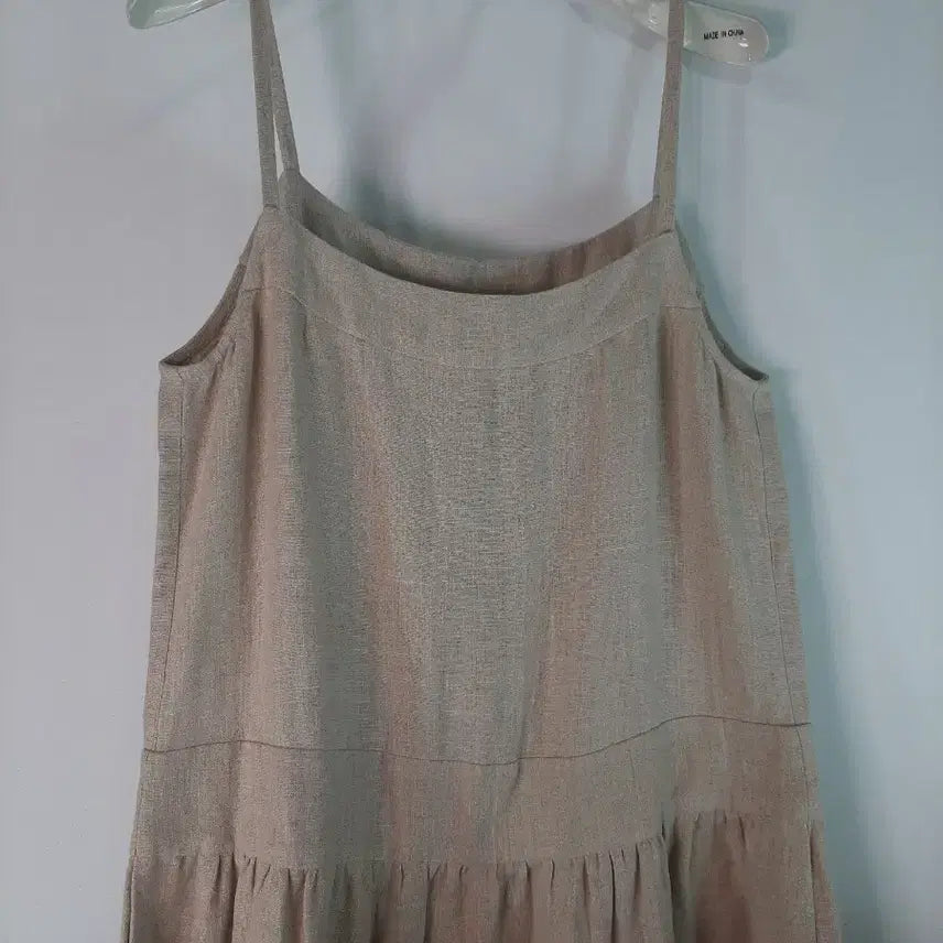 [BUNJANG] Kiff Linen String Midi Dress - Beige / [S]해외 kiff 린넨 끈 원피스