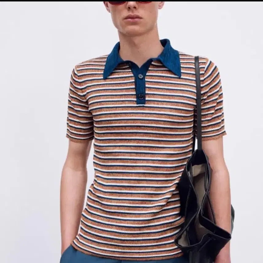 [BUNJANG] RECTO 70s French Polo Knit M / 렉토 70s 프렌치 폴로 니트 M