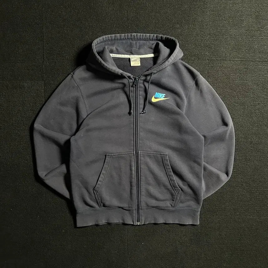 [BUNJANG] Nike Navy Big Swoosh Zip-Up Hoodie M / 나이키 네이비 빅스우시 후드집업