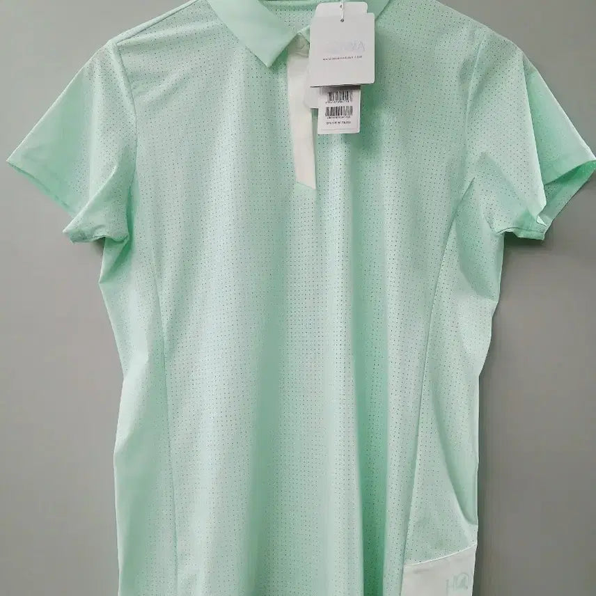 [BUNJANG] Honma Women's Short Sleeve Collar T-Shirt Mint Green L / (새상품)혼마 여성 반팔 카라티 L