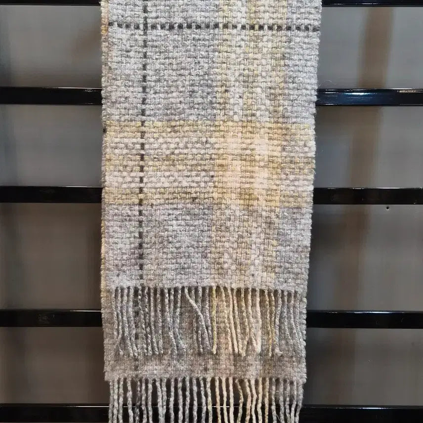 [BUNJANG] Burberry Grey Wool Cashmere Check Muffler Scarf / [FREE] 버버리 BURBERRY 그레이 울 캐시미어 머플러 8.9