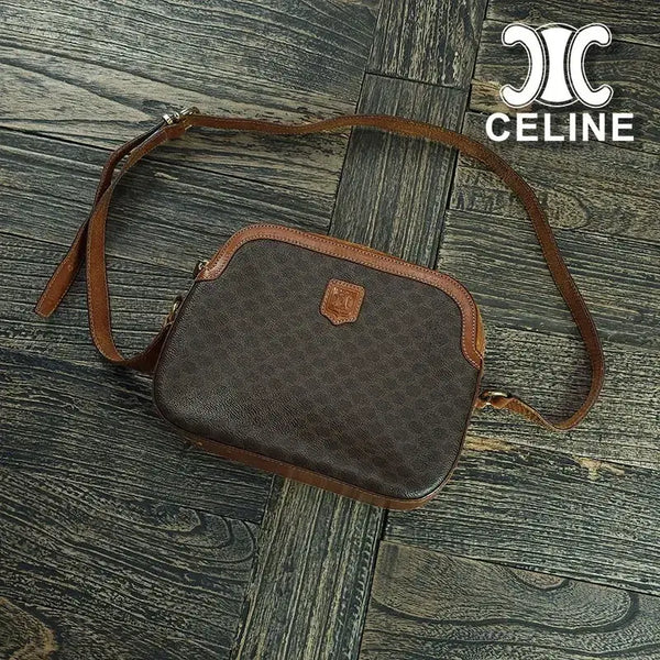 [BUNJANG] Vintage Celine 90s Macadam Dual Pocket Crossbody Bag / 빈티지 셀린느 90s 마카담 듀얼 포켓 크로스백 P01912