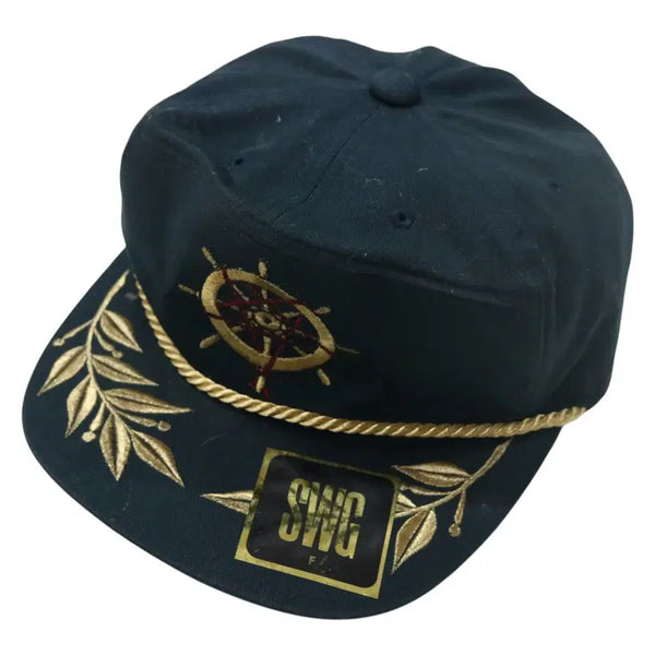 [BUNJANG] Swagger Marine Embroidery Trucker Cap Dark Navy / 90s 스웨거 마린 엠브로이더리 트러커캡 모자 다크 네이비
