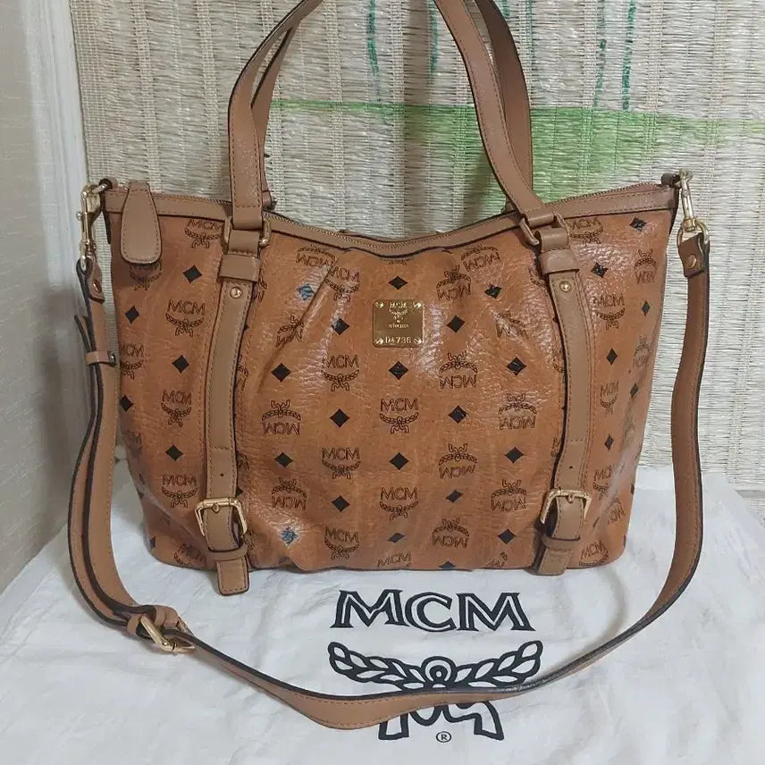 [BUNJANG] MCM Brown Leather Tote Shoulder Bag / 정품)MCM 토트백 숄더백 브라운 가방