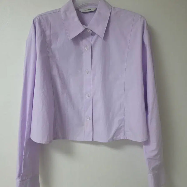 [BUNJANG] 8seconds Cotton Crop Shirt Lavender XS / 에잇세컨즈 코튼 크롭셔츠 라벤더 XS